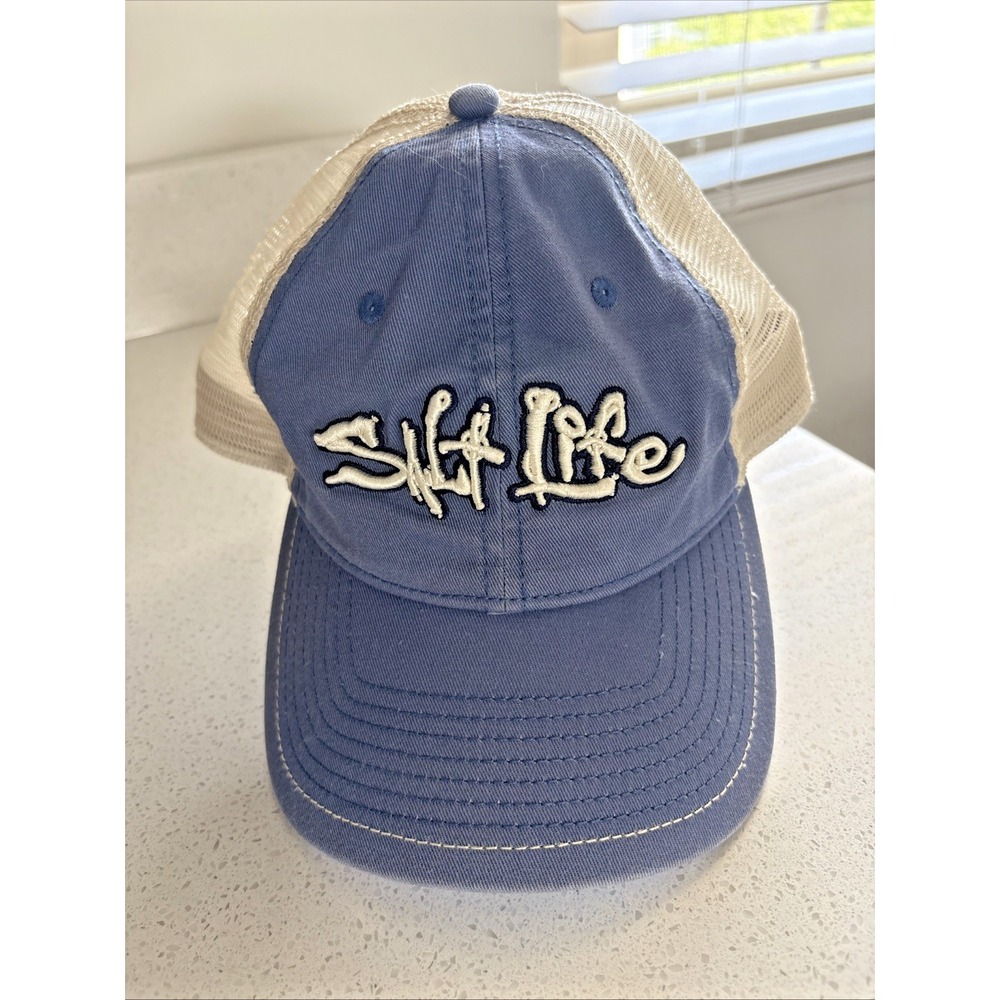 Salt Life‎ Snapback Trucker Hat Blue OSFM Adjustable Embroidered Mesh Back